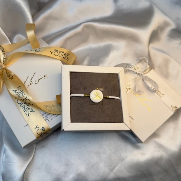 دستبند طلا مادر سنگ صدفی